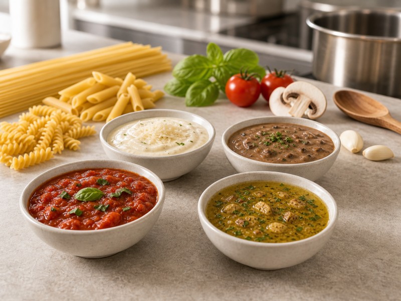 Suavis Proprium Pasta Sauces pro Versatile Coquendo