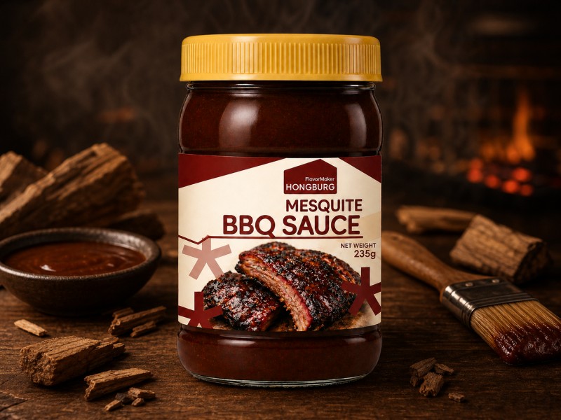 Mesquite BBQ condimentum cum Rich Smoky Saporis